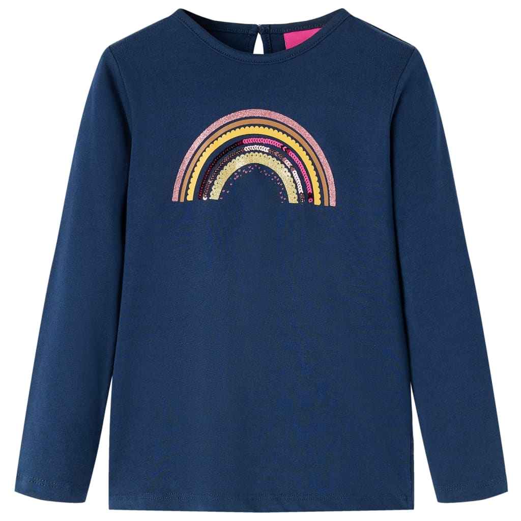 T-shirt de manga comprida para criança cor ocre 92