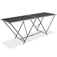 vidaXL Mesa/bancada de trabalho dobrável MDF e alumínio 300x60x78 cm
