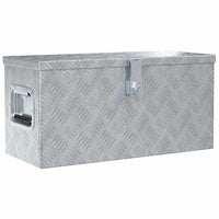 vidaXL Caixa de alumínio 48,5x14x20 cm prateado