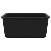 vidaXL Lava-louça com 1 cuba granito preto