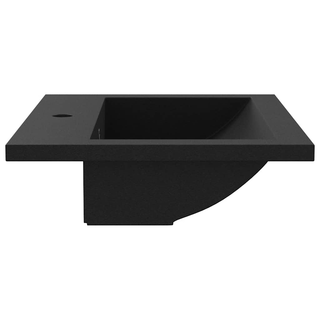 vidaXL Lavatório de granito 600x450x120 mm preto