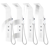 vidaXL Coluna de duche em alumínio 20x44x130 cm branco