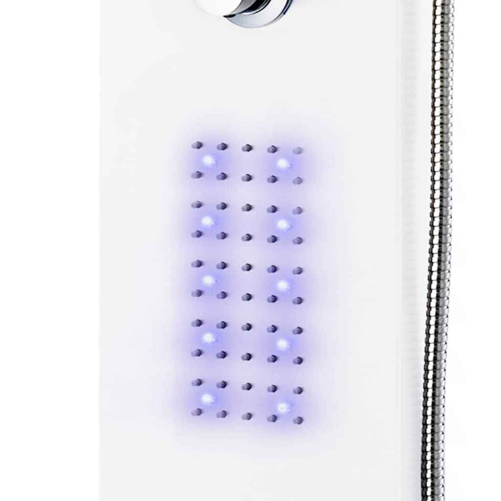 vidaXL Coluna de duche em alumínio 20x44x130 cm branco