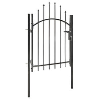 vidaXL Portão de jardim 1x1,5 m aço preto