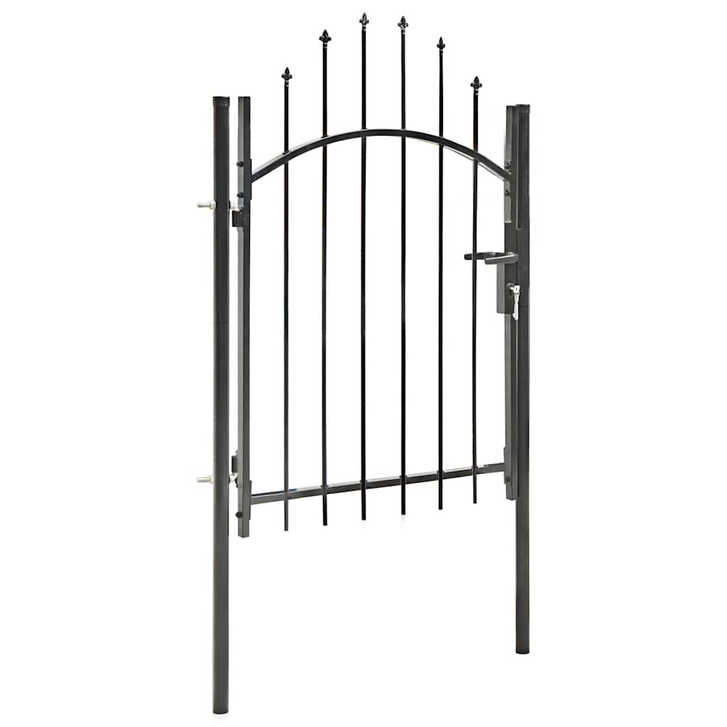 vidaXL Portão de jardim 1x1,5 m aço preto