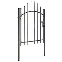 vidaXL Portão de jardim 1x1,5 m aço preto