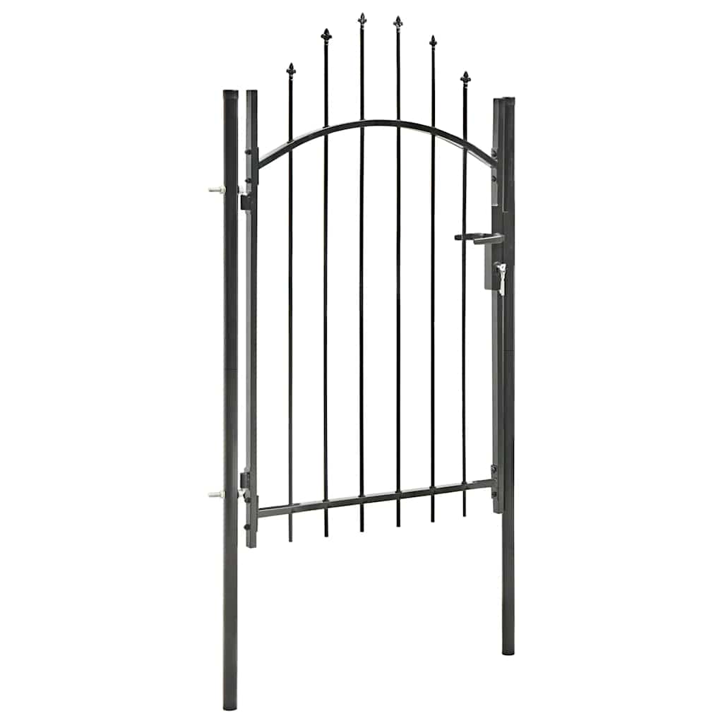 vidaXL Portão de jardim 1x1,5 m aço preto