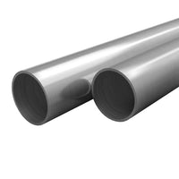 vidaXL Tubos de aço inoxidável 2 pcs redondo V2A 2m Ø42x1,8mm