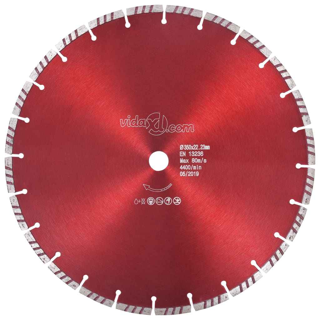 vidaXL Disco de corte de diamante com aço turbo 300 mm