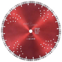 vidaXL Disco de corte de diamante com turbo e orifícios aço 300 mm