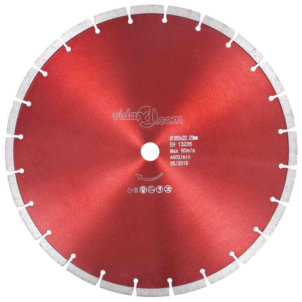 vidaXL Disco de corte de diamante aço 300 mm