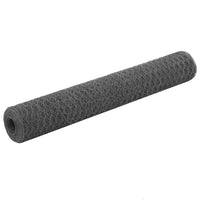 vidaXL Cerca de arame galinheiro c/ revestimento em PVC 25x0,5 m verde