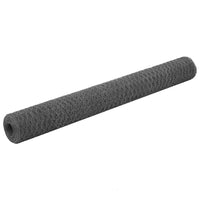 vidaXL Cerca de arame galinheiro c/ revestimento em PVC 25x0,5 m verde