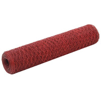 vidaXL Cerca de arame galinheiro c/ revestimento em PVC 25x0,75m verde