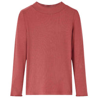 T-shirt manga comprida para criança de meia gola menta-escuro 92