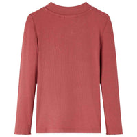 T-shirt manga comprida para criança de meia gola menta-escuro 92