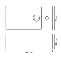 vidaXL Lavatório com extravasamento 49x25x15 cm cerâmica prateado