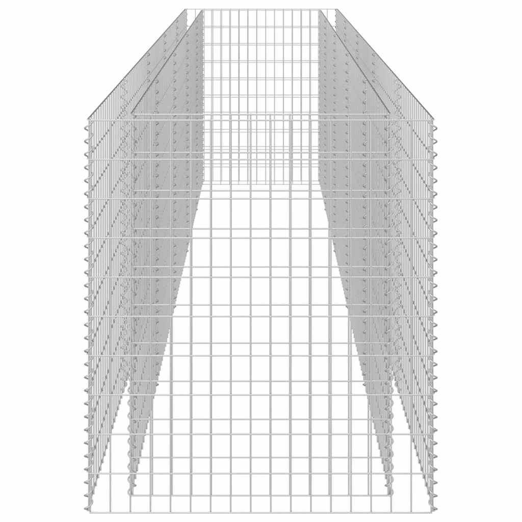 vidaXL Canteiro elevado/cesto gabião 450x90x100 cm aço galvanizado