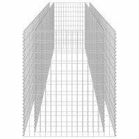 vidaXL Canteiro elevado/cesto gabião 450x90x100 cm aço galvanizado