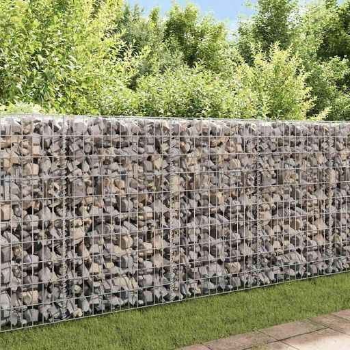 vidaXL Muro gabião em aço galvanizado 450x30x100 cm