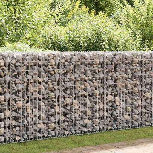 vidaXL Muro gabião em aço galvanizado 450x30x100 cm