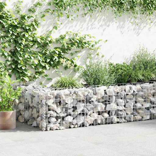 vidaXL Muro gabião em aço galvanizado 450x30x100 cm