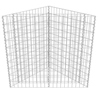 vidaXL Canteiro elevado/cesto gabião 75x75x100 cm aço galvanizado