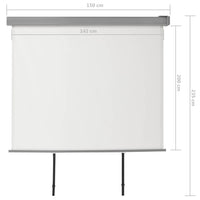 vidaXL Toldo lateral para varanda multifuncional 150x200 cm creme