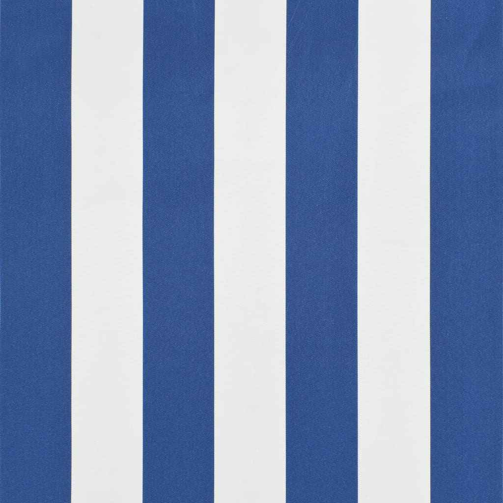 vidaXL Toldo bistrô 400x120 cm azul e branco