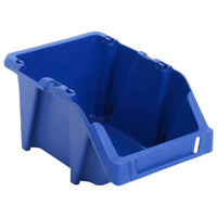 vidaXL Caixas de arrumação empilháveis 250 pcs 103x165x76 mm azul