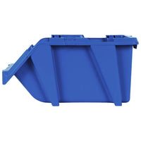 vidaXL Caixas de arrumação empilháveis 250 pcs 103x165x76 mm azul