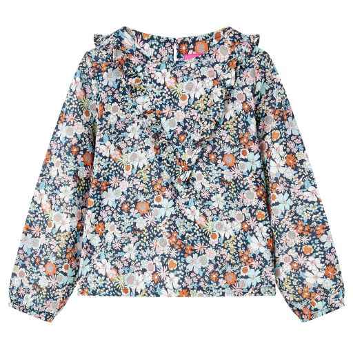 Camisola manga comprida para criança azul-escuro 92