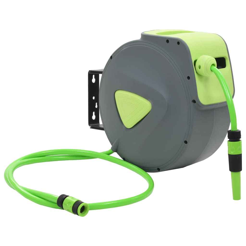 vidaXL Enrolador retrátil automático de parede p/ mangueira 10 + 1 m