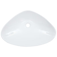 vidaXL Lavatório 58,5x39x14 cm cerâmica branco