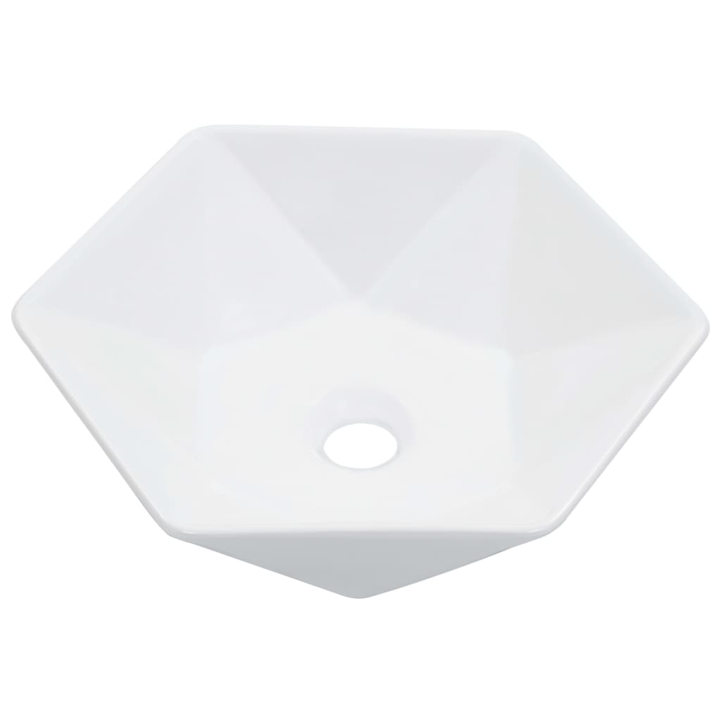 vidaXL Lavatório 41x36,5x12 cm cerâmica branco