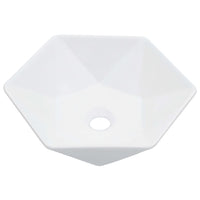 vidaXL Lavatório 41x36,5x12 cm cerâmica branco