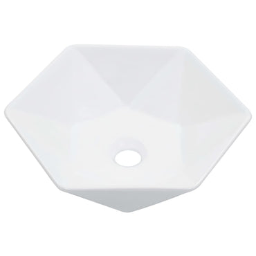 vidaXL Lavatório 41x36,5x12 cm cerâmica branco