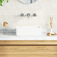 vidaXL Lavatório 40x30x13 cm cerâmica branco