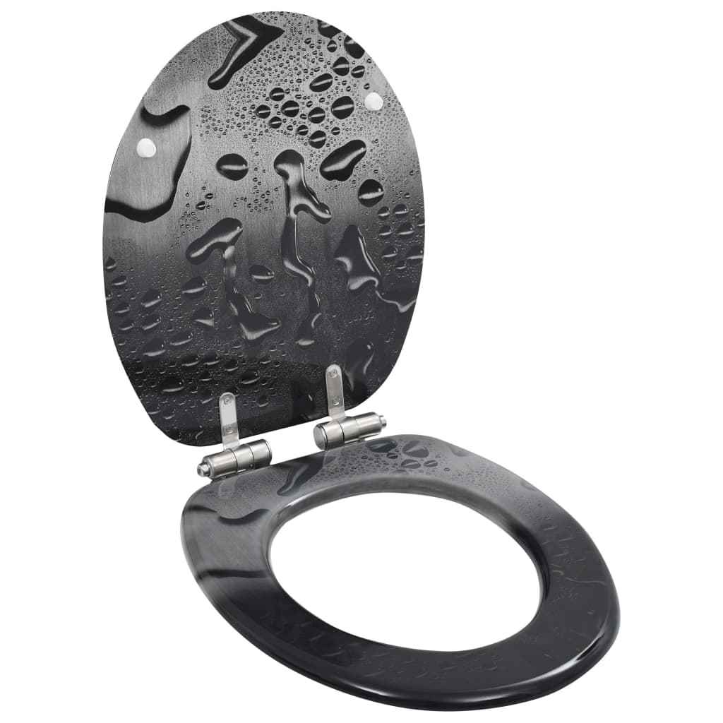 vidaXL Assento de sanita com tampa design simples MDF branco