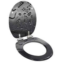 vidaXL Assento de sanita com tampa design simples MDF branco