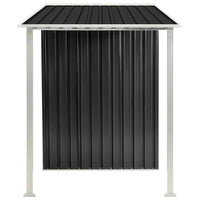 vidaXL Abrigo jardim c/ portas de correr 386x131x178 cm aço antracite