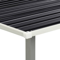 vidaXL Abrigo jardim c/ portas de correr 386x131x178 cm aço antracite