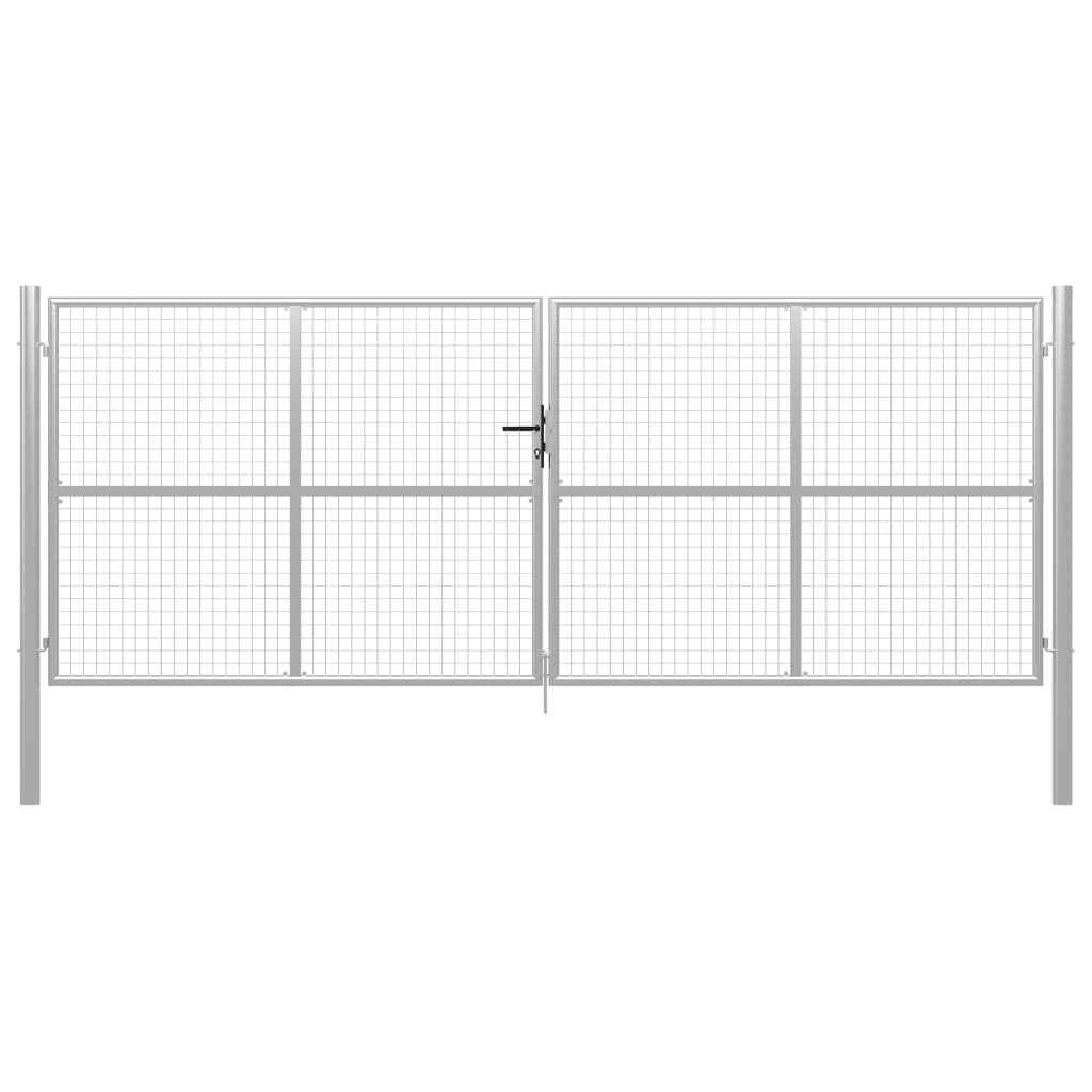 vidaXL Portão de jardim em tela 400x150 cm