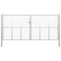 vidaXL Portão de jardim em tela 400x150 cm