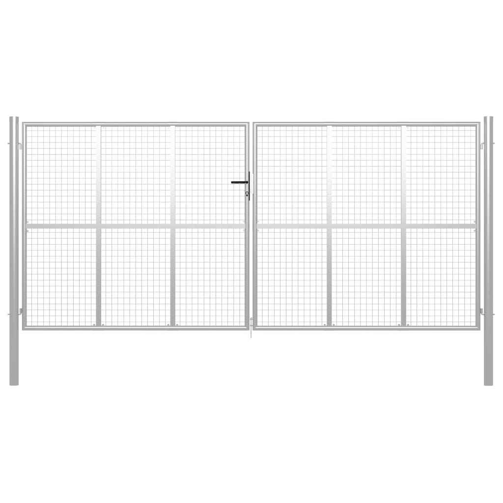 vidaXL Portão de jardim em tela 400x150 cm