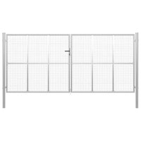 vidaXL Portão de jardim em tela 400x150 cm