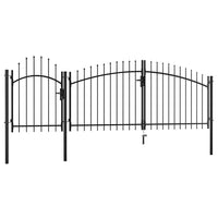 vidaXL Portão de jardim 1,5x4 m aço preto