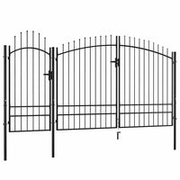 vidaXL Portão de jardim 1,5x4 m aço preto
