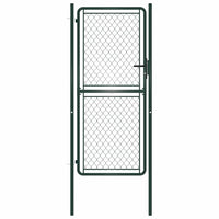 vidaXL Portão de jardim em aço 100x75 cm verde