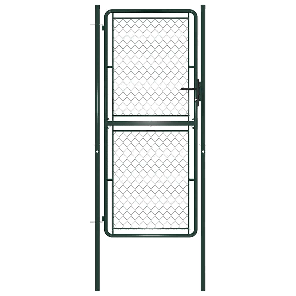 vidaXL Portão de jardim em aço 100x75 cm verde